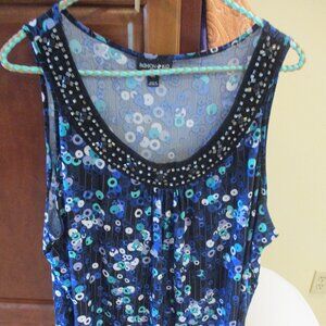 Women's Multi-Color Sleeveless Blouse Size 2X